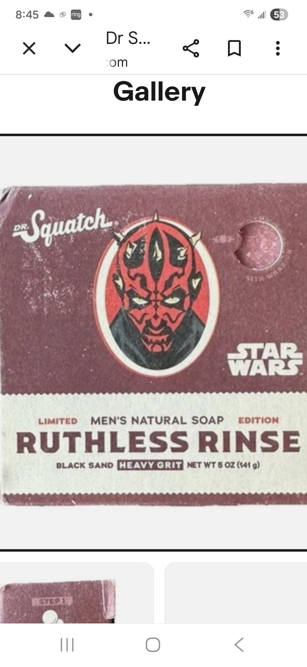Men's Star Wars Darth Maul Bar Soap