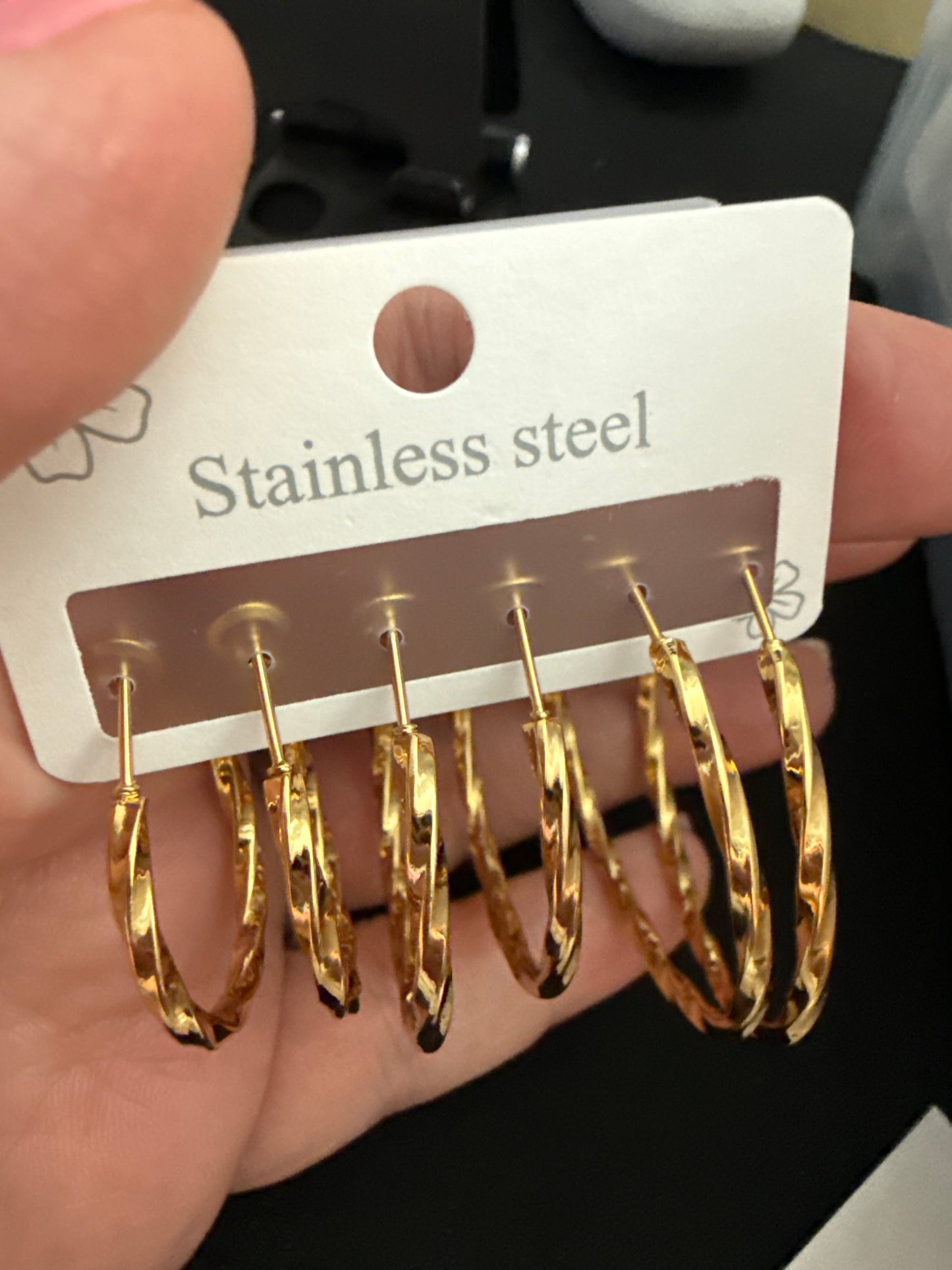 Gold hoop set