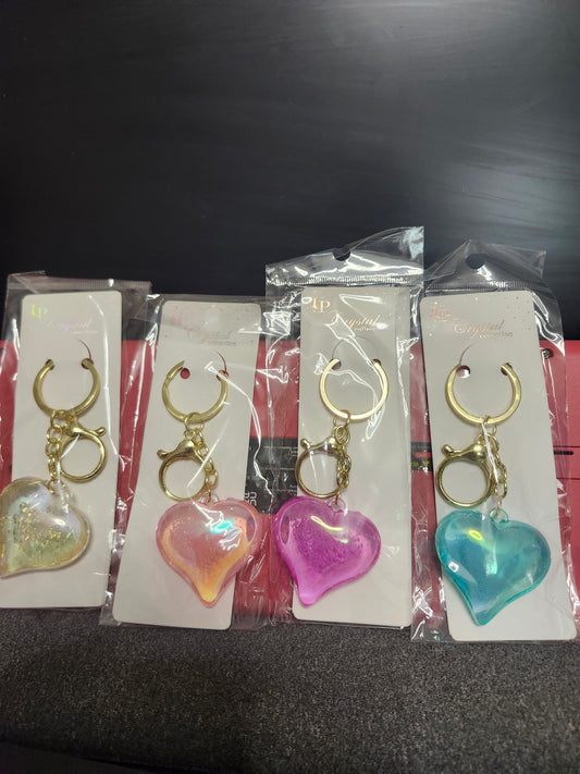 12 Heart Key Chains