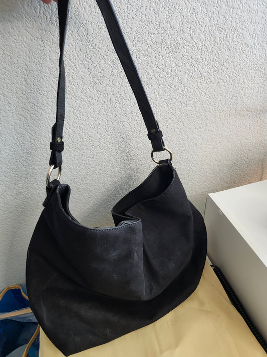 Black Handbag Suede