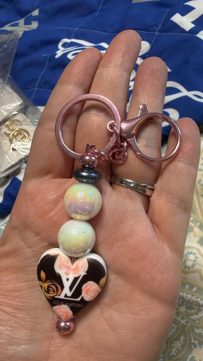 Rose L keychain